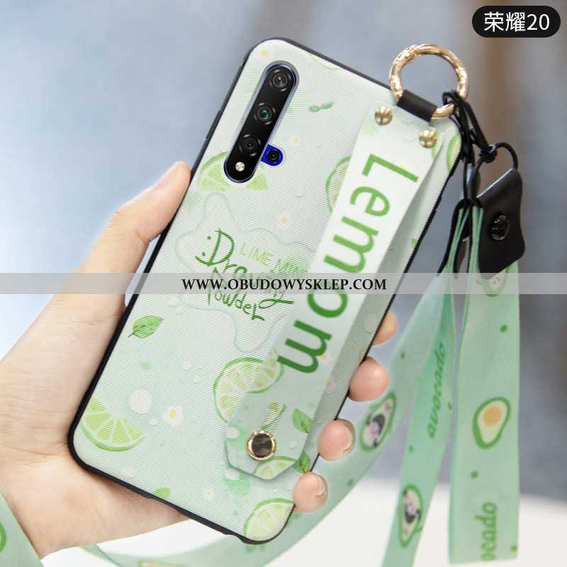 Etui Honor 20 Kreatywne Ochraniacz Anti-fall, Futerał Honor 20 Trendy Nubuku Zielone