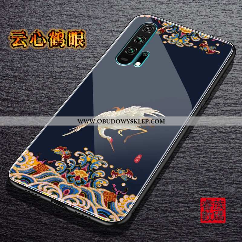 Etui Honor 20 Pro Szkło Magnetyzm Eleganckie, Futerał Honor 20 Pro Moda Wiatr Czarna