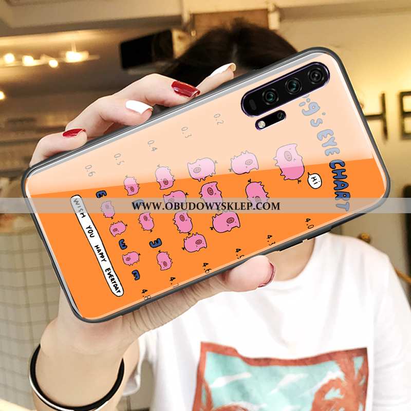 Etui Honor 20 Pro Trendy All Inclusive Kreskówka, Futerał Honor 20 Pro Super Zakochani Pomarańczowa