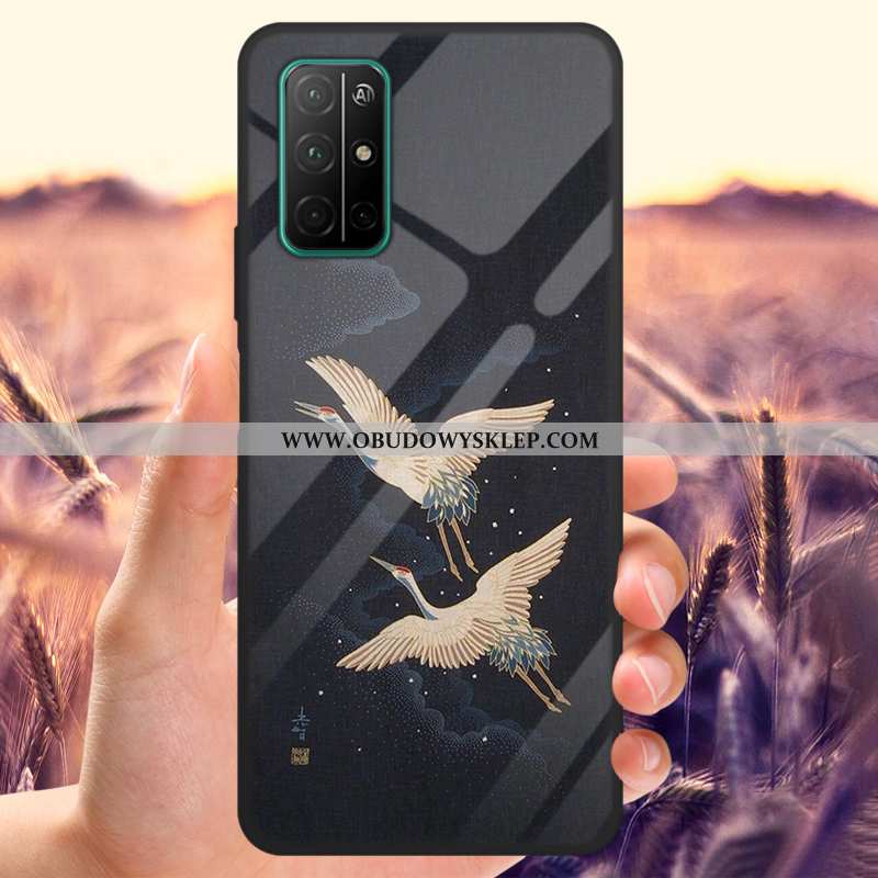 Etui Honor 30s Trendy Szkło Hartowane Lustro, Futerał Honor 30s Cienkie Szkło Czarna