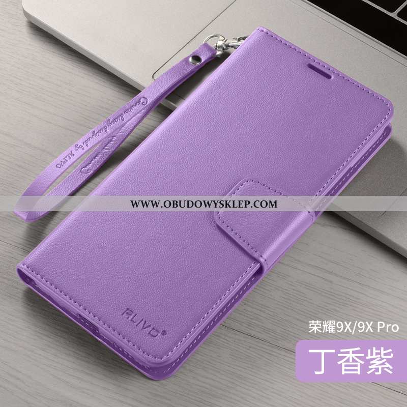 Etui Honor 9x Pro Skórzane Anti-fall Futerał, Futerał Honor 9x Pro Miękki Silikonowe Rozowa