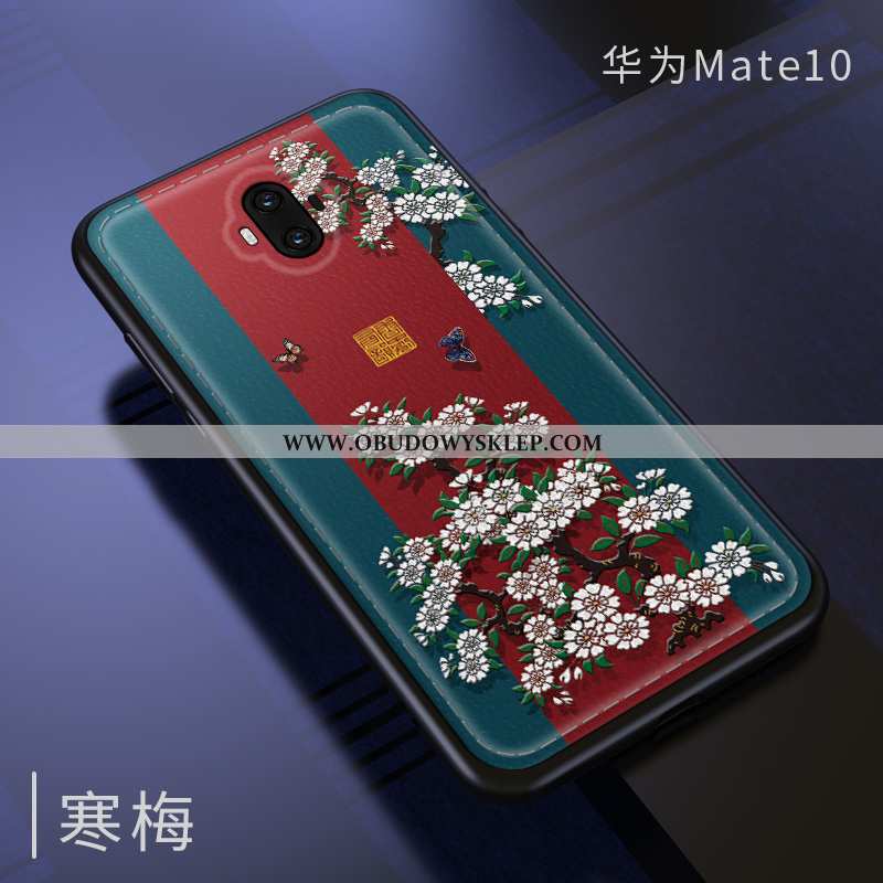 Etui Huawei Mate 10 Relief Ciemno Niebieski Jakość, Futerał Huawei Mate 10 Skóra Granatowy