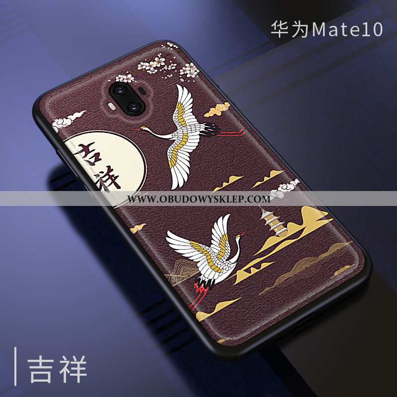 Etui Huawei Mate 10 Relief Ciemno Niebieski Jakość, Futerał Huawei Mate 10 Skóra Granatowy