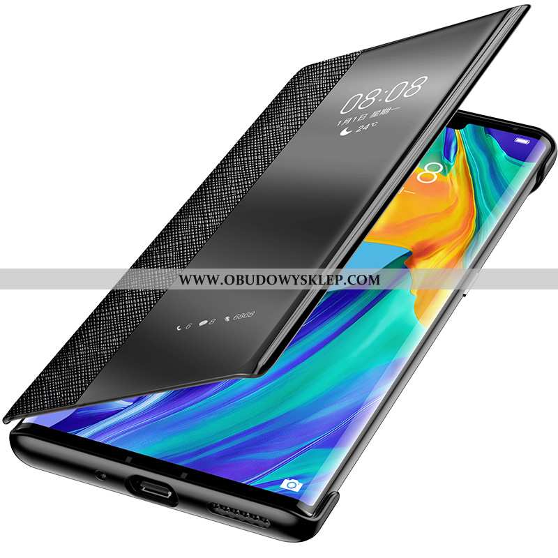 Etui Huawei Mate 20 Rs Ochraniacz Obudowa Czarny, Futerał Huawei Mate 20 Rs Skórzane Czarna