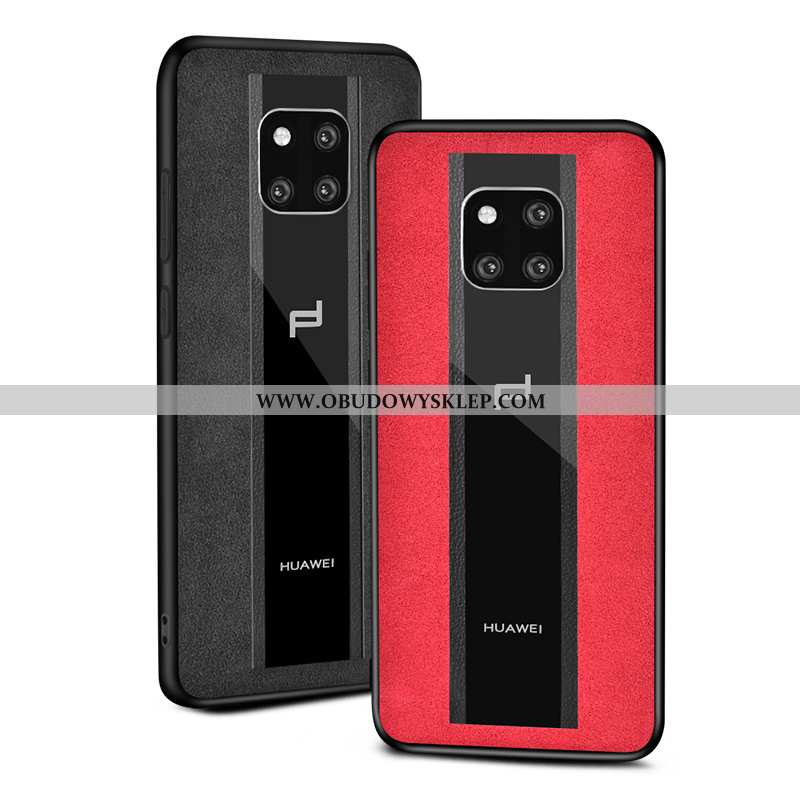 Etui Huawei Mate 20 Rs Szkło Ochraniacz Czerwony, Futerał Huawei Mate 20 Rs Zamszowe Anti-fall Czerw