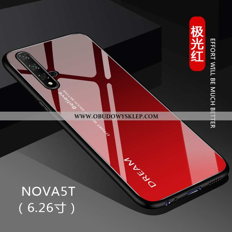 Etui Huawei Nova 5t Cienkie Czerwony Netto Anti-fall, Futerał Huawei Nova 5t Ochraniacz Telefon Komó