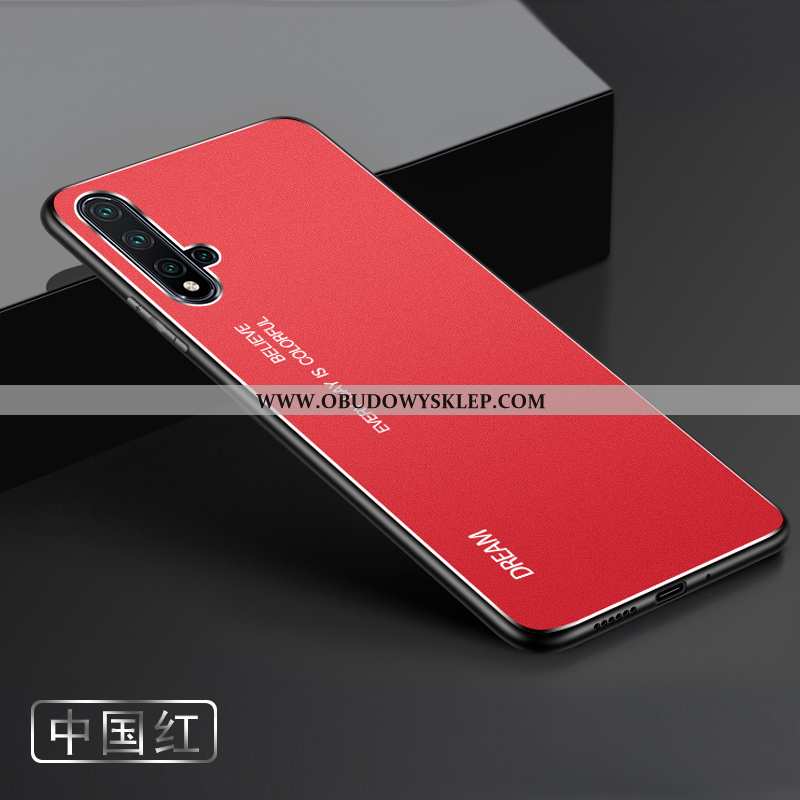 Etui Huawei Nova 5t Metal Futerał Etui, Huawei Nova 5t Nubuku Srebro Srebrne