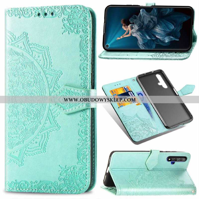 Etui Huawei Nova 5t Ochraniacz Relief, Futerał Huawei Nova 5t Skórzane Relief Granatowy