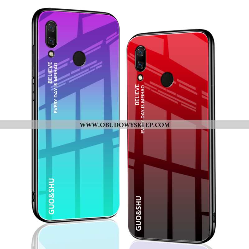 Etui Huawei P Smart+ Trendy Proste, Futerał Huawei P Smart+ Silikonowe Lustro Czerwona