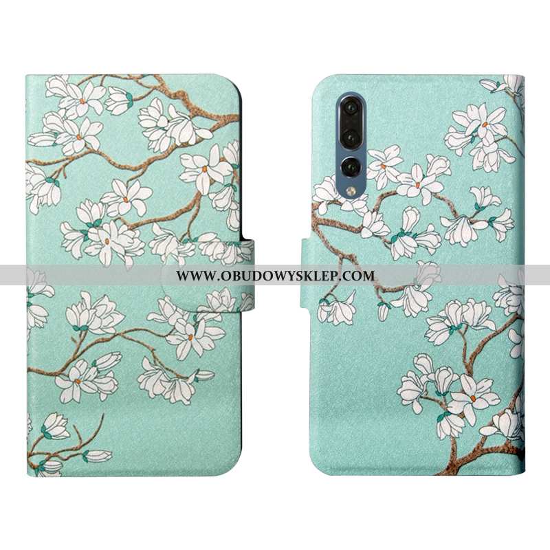 Etui Huawei P20 Pro Miękki Kwiaty Anti-fall, Futerał Huawei P20 Pro Silikonowe Zielone