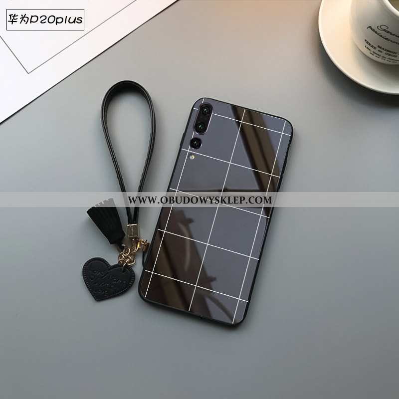 Etui Huawei P20 Pro Ochraniacz Czarny Geometria, Futerał Huawei P20 Pro Szkło Wzór Czarna