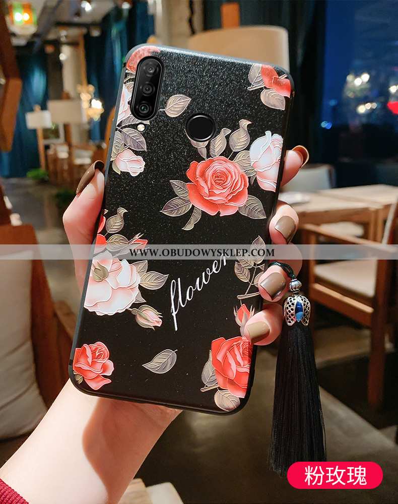 Etui Huawei P30 Lite Ochraniacz Super Vintage, Futerał Huawei P30 Lite Relief Anti-fall Niebieska