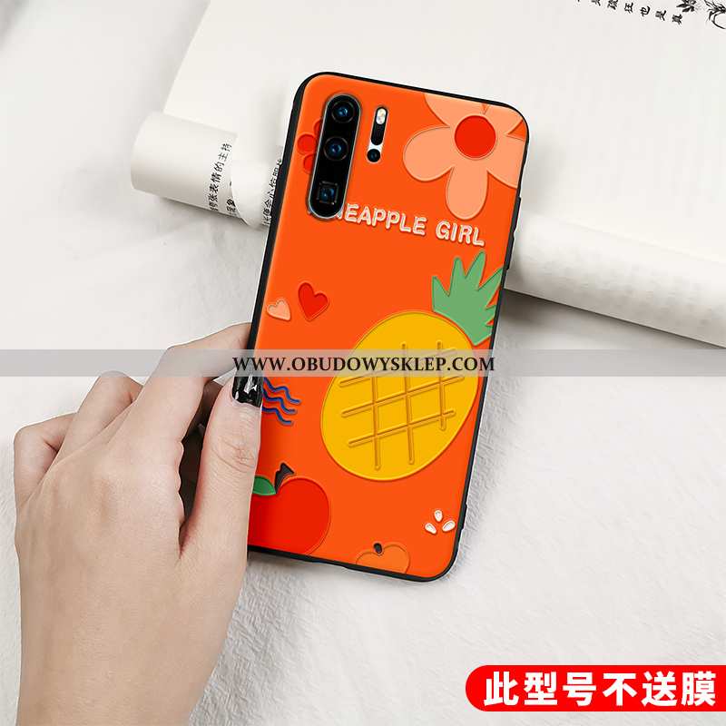 Etui Huawei P30 Pro Kreatywne Anti-fall Silikonowe, Futerał Huawei P30 Pro Relief Wiatr Pomarańczowa