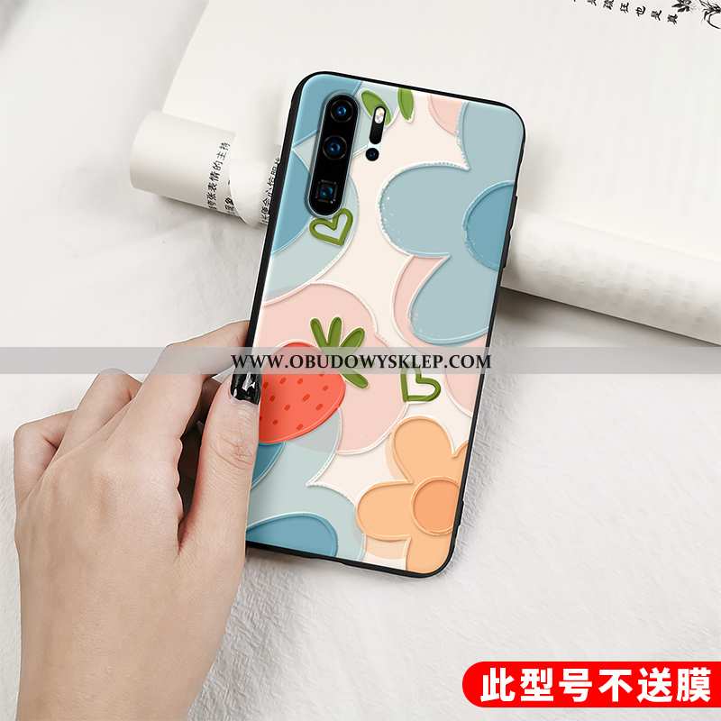 Etui Huawei P30 Pro Kreatywne Anti-fall Silikonowe, Futerał Huawei P30 Pro Relief Wiatr Pomarańczowa