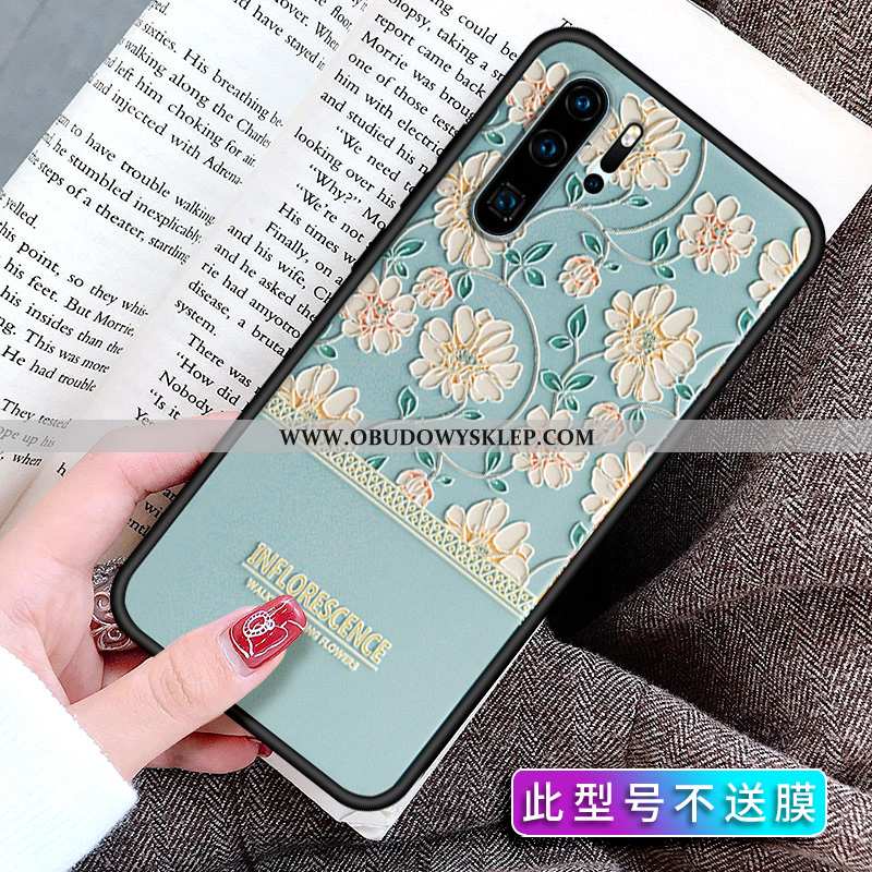 Etui Huawei P30 Pro Ochraniacz Silikonowe Relief, Futerał Huawei P30 Pro Nubuku Różowe Rozowa