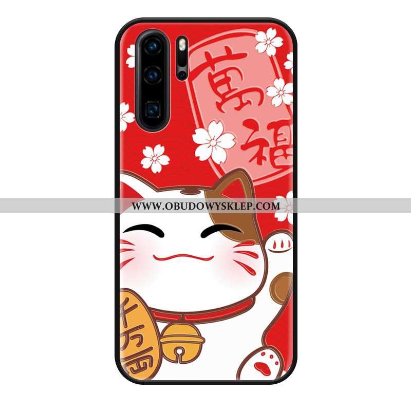 Etui Huawei P30 Pro Osobowość Silikonowe Trendy, Futerał Huawei P30 Pro Kreatywne Kotek Czerwona