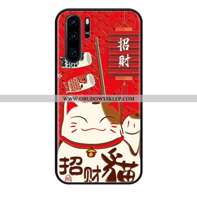 Etui Huawei P30 Pro Osobowość Silikonowe Trendy, Futerał Huawei P30 Pro Kreatywne Kotek Czerwona