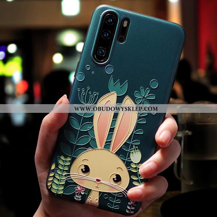 Etui Huawei P30 Pro Trendy Nubuku Anti-fall, Futerał Huawei P30 Pro Super Kreskówka Zielone