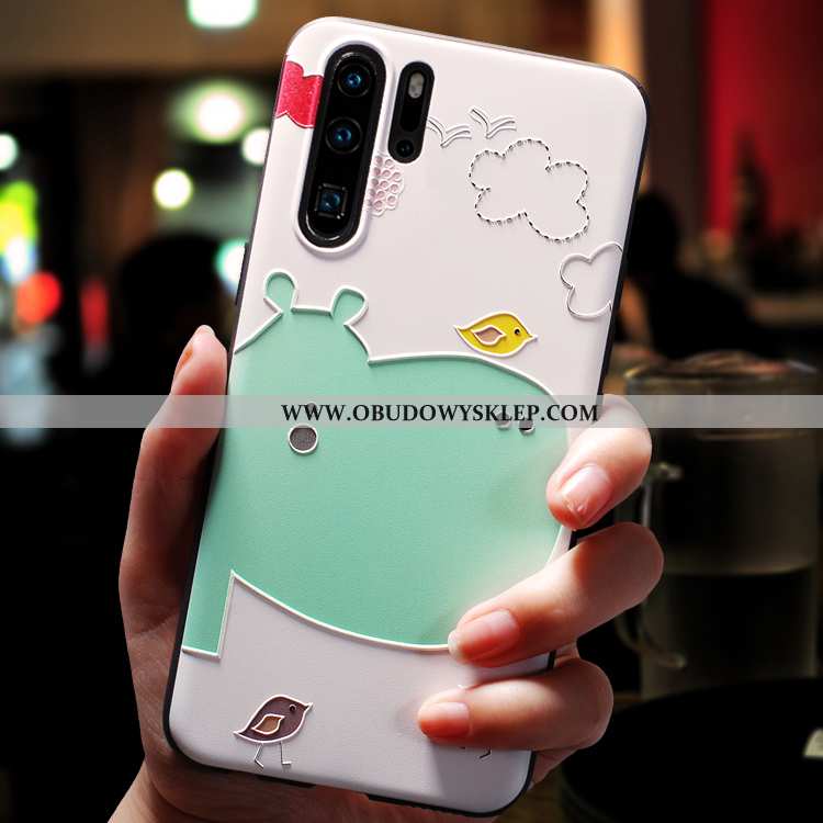 Etui Huawei P30 Pro Trendy Nubuku Anti-fall, Futerał Huawei P30 Pro Super Kreskówka Zielone