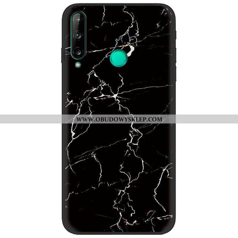 Etui Huawei P40 Lite E Kreskówka Ciemno Niebieski Nubuku, Futerał Huawei P40 Lite E Miękki Czarny Gr