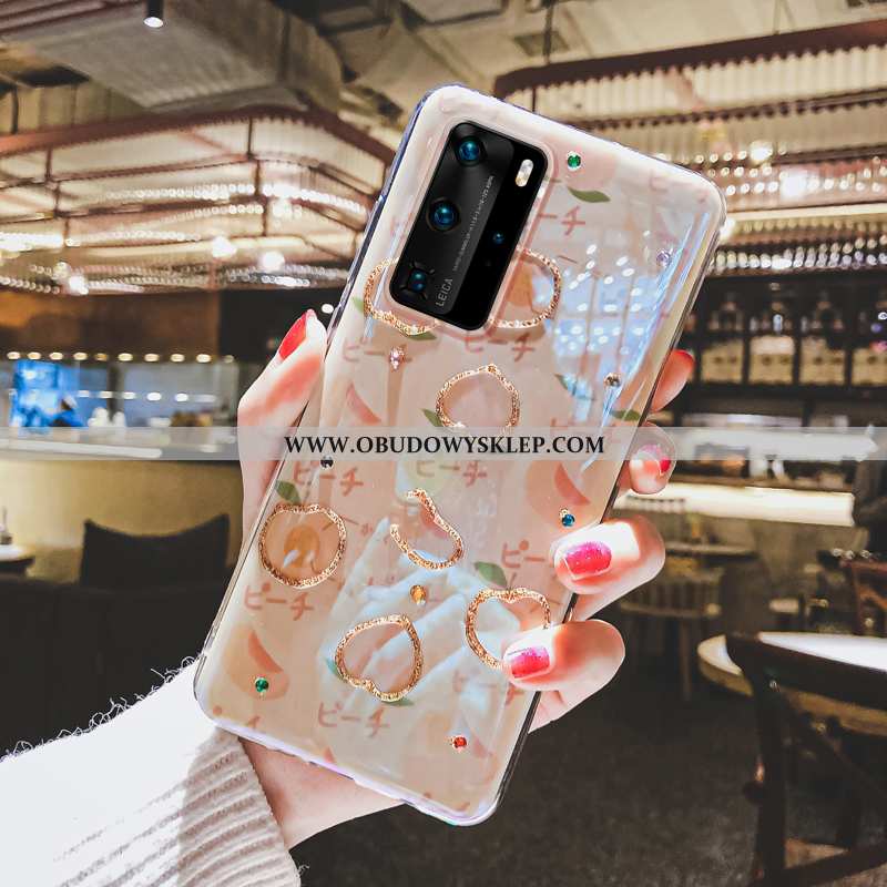 Etui Huawei P40 Pro Miękki Czerwony Piękny, Futerał Huawei P40 Pro Silikonowe Anti-fall Czerwona