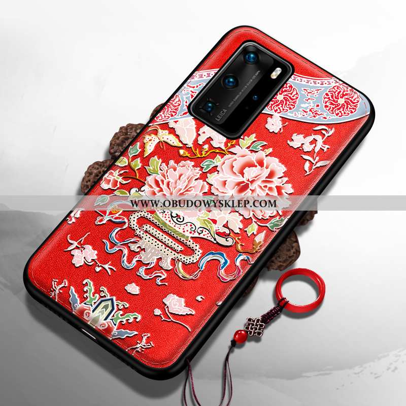 Etui Huawei P40 Pro Relief Nowy Smok, Futerał Huawei P40 Pro Trendy Żółty Żółta