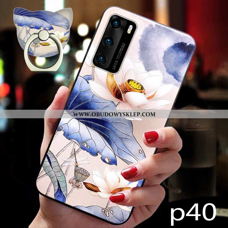 Etui Huawei P40 Pro Silikonowe All Inclusive Miękki, Futerał Huawei P40 Pro Ochraniacz Ciemno Niebie