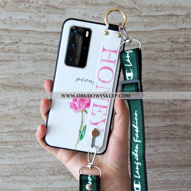 Etui Huawei P40 Pro Vintage Ochraniacz Futerał, Futerał Huawei P40 Pro Trendy Biały Biała