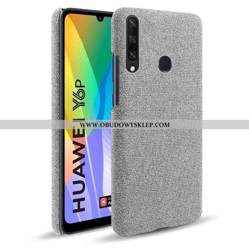 Etui Huawei Y6p Skórzane Biznes Szary, Futerał Huawei Y6p Wzór Telefon Komórkowy Szara