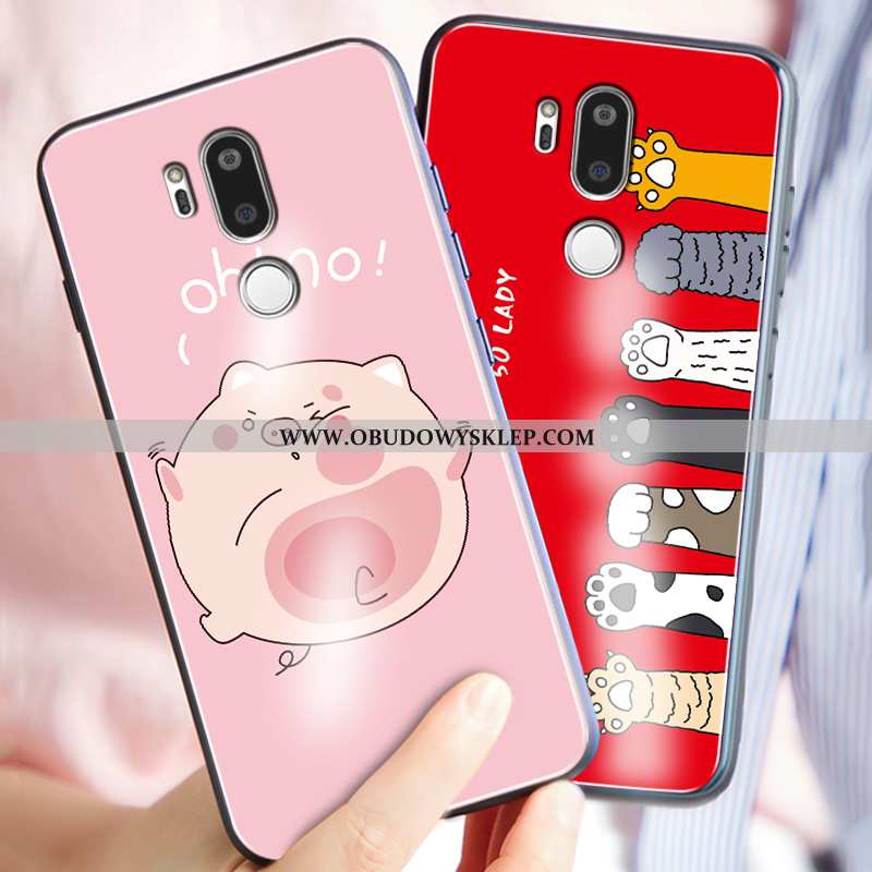 Etui Lg G7 Thinq Szkło Trudno Silikonowe, Futerał Lg G7 Thinq Moda Rozowa