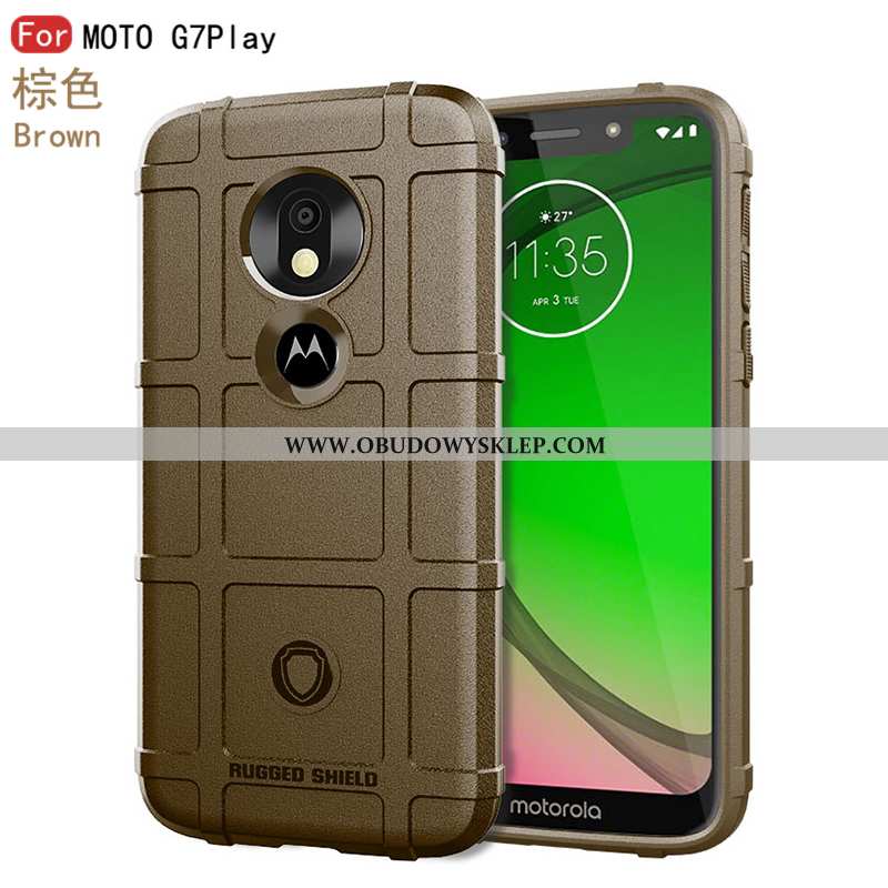 Etui Moto G7 Play Silikonowe Obrzeża Czarny, Futerał Moto G7 Play Ochraniacz Miękki Czarna