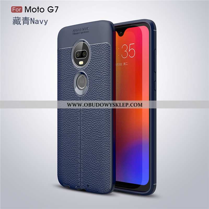 Etui Moto G7 Wzór Gwiazda Biznes, Futerał Moto G7 Miękki All Inclusive Czarna