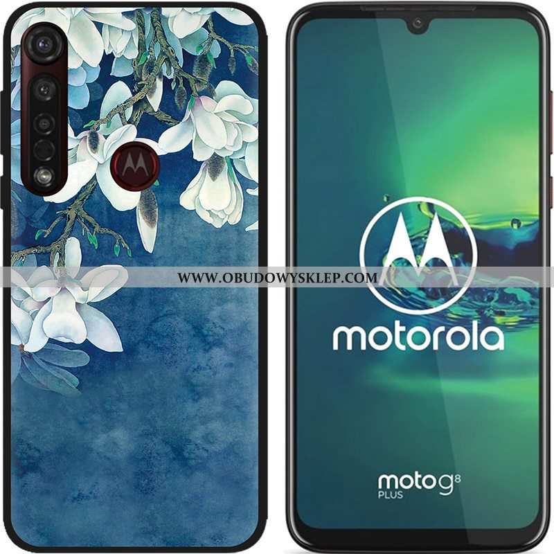 Etui Moto G8 Plus Nubuku Kolor Etui, Futerał Moto G8 Plus Kreatywne Gorąca Sprzedaż Niebieska