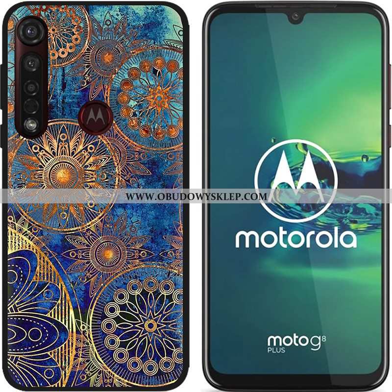 Etui Moto G8 Plus Nubuku Kolor Etui, Futerał Moto G8 Plus Kreatywne Gorąca Sprzedaż Niebieska