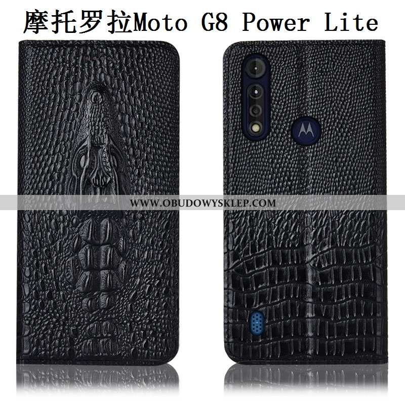 Etui Moto G8 Power Lite Ochraniacz Futerał Anti-fall, Moto G8 Power Lite Prawdziwa Skóra Pokrowce Żó