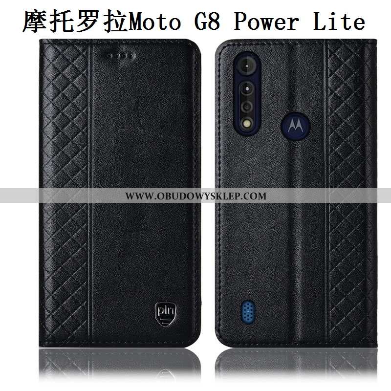 Etui Moto G8 Power Lite Skórzane Telefon Komórkowy Futerał, Futerał Moto G8 Power Lite Prawdziwa Skó