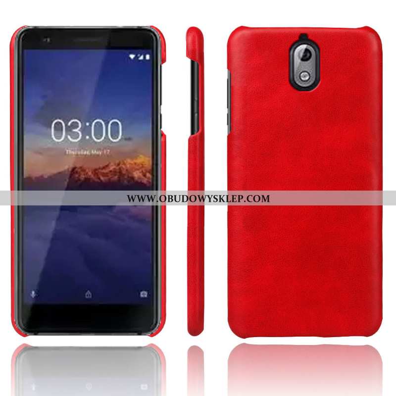 Etui Nokia 3.1 Skóra Anti-fall Etui, Futerał Nokia 3.1 Trendy Ochraniacz Czerwona