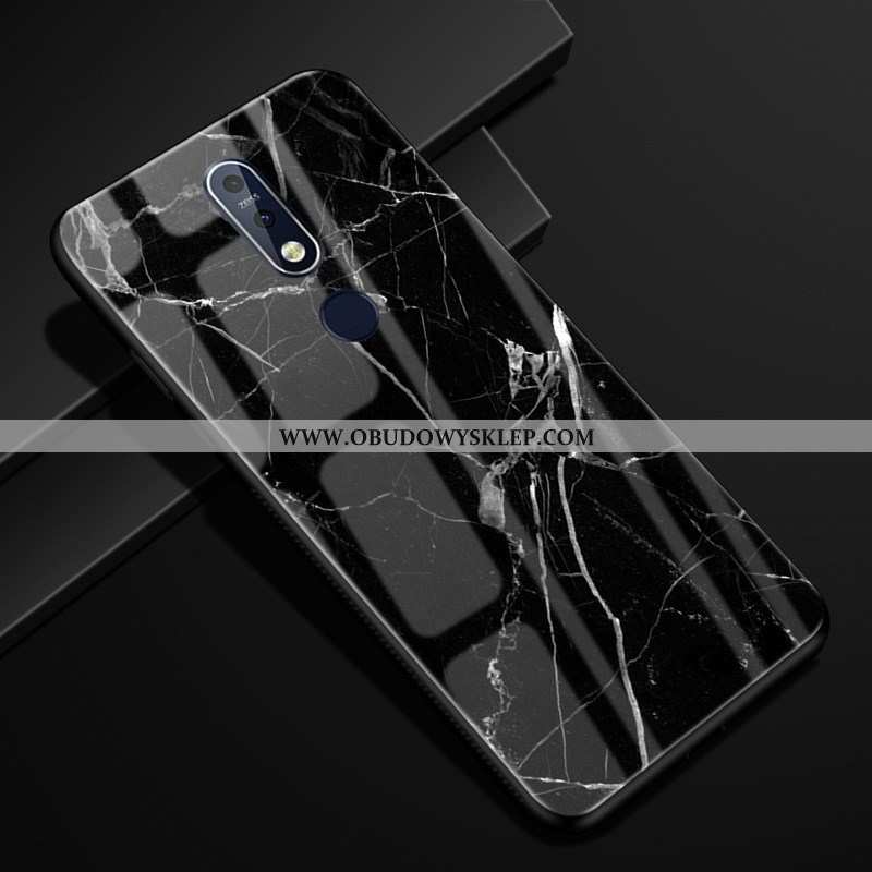 Etui Nokia 7.1 Szkło Biznes Telefon Komórkowy, Futerał Nokia 7.1 Kreatywne Wzór Kawowy