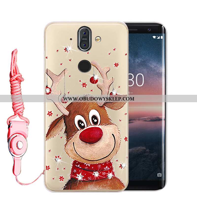 Etui Nokia 8 Sirocco Rhinestone Wysoki Etui, Futerał Nokia 8 Sirocco Miękki Ochraniacz Złote