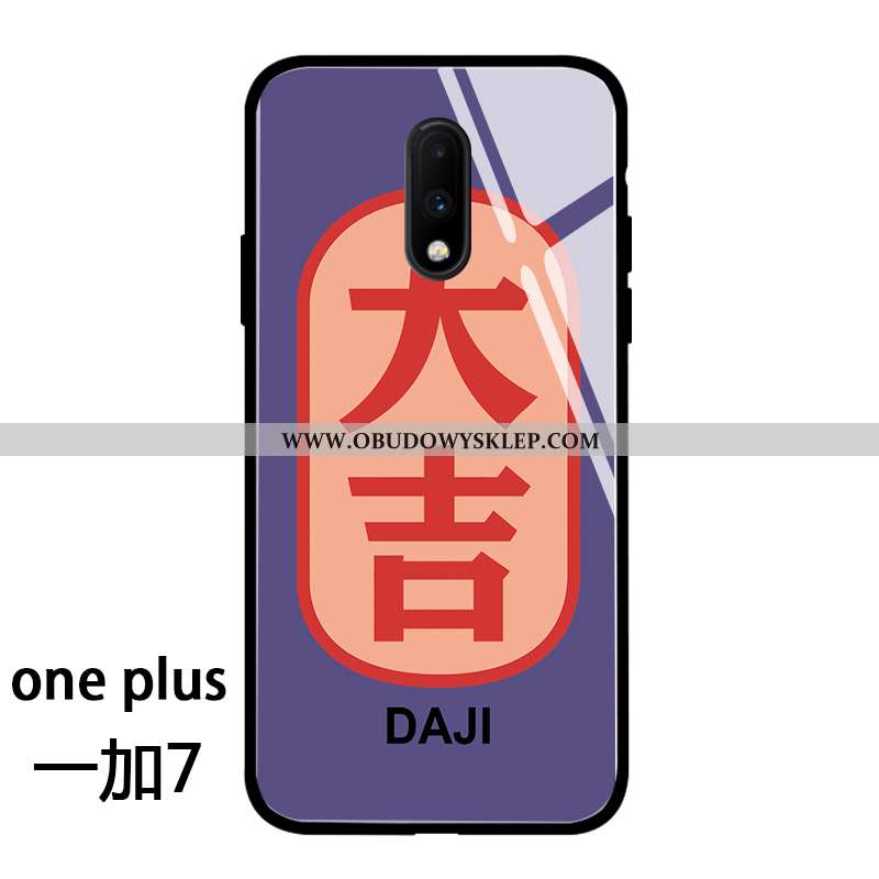 Etui Oneplus 7 Ochraniacz Purpurowy, Futerał Oneplus 7 Szkło Duży Fioletowy