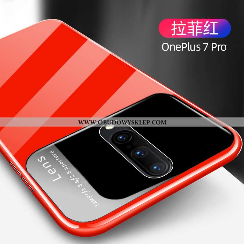 Etui Oneplus 7 Pro Kreatywne Czerwony Netto Anti-fall, Futerał Oneplus 7 Pro Trendy Cienkie Biała