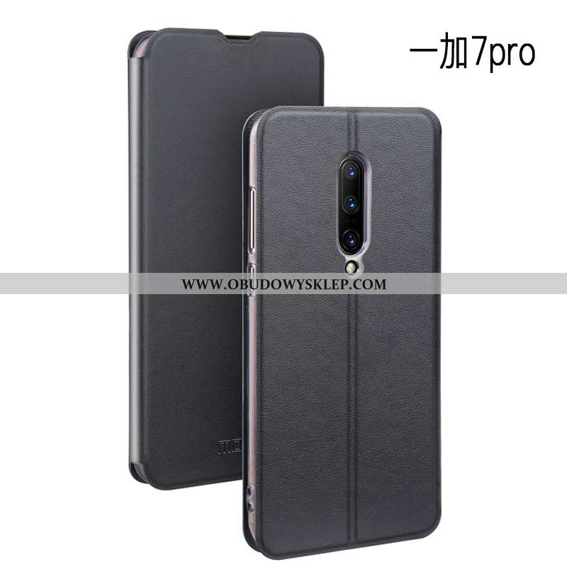 Etui Oneplus 7 Pro Skórzane Czerwony Cienkie, Futerał Oneplus 7 Pro Trendy Silikonowe Czerwona