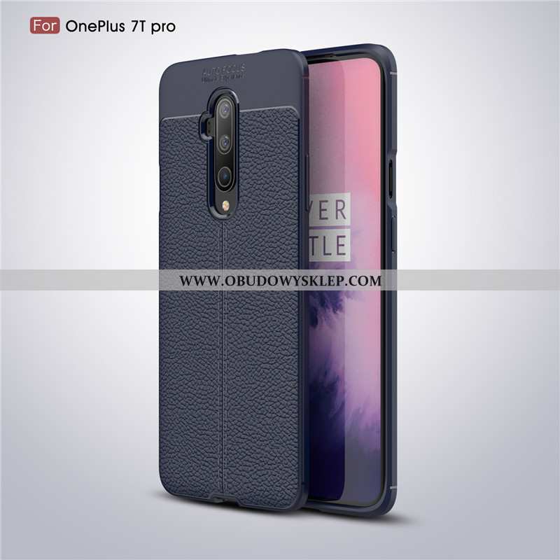 Etui Oneplus 7t Pro Miękki Wzór Anti-fall, Futerał Oneplus 7t Pro Ochraniacz Jednolity Kolor Czarna