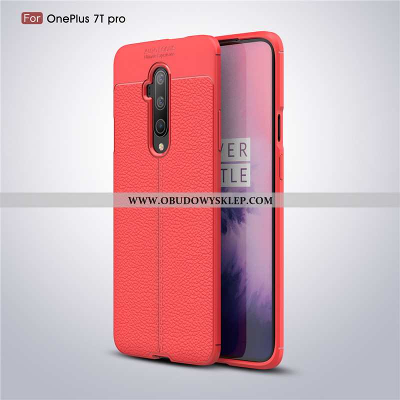 Etui Oneplus 7t Pro Miękki Wzór Anti-fall, Futerał Oneplus 7t Pro Ochraniacz Jednolity Kolor Czarna