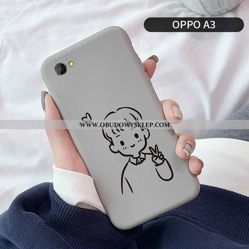 Etui Oppo A3 Kreskówka Miękki Czerwony Netto, Futerał Oppo A3 Trendy Silikonowe Szara