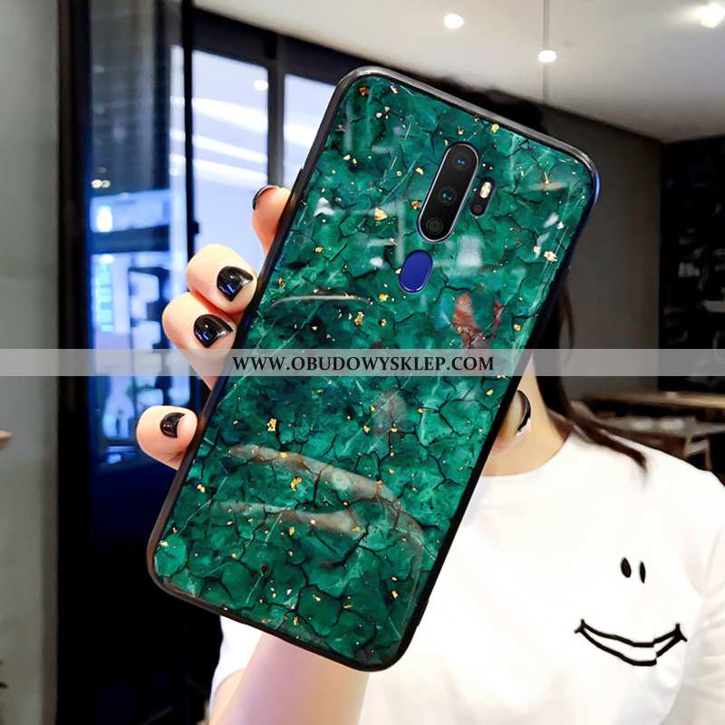 Etui Oppo A5 2020 Szkło Ochraniacz Osobowość, Futerał Oppo A5 2020 Moda Lustro Czerwona