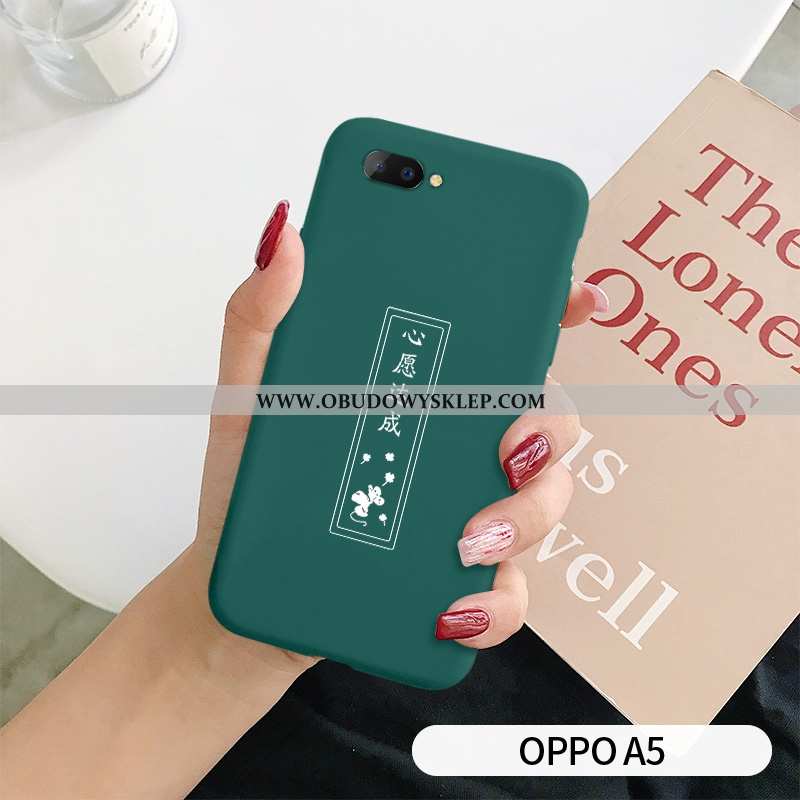 Etui Oppo A5 Nubuku Kreatywne Futerał, Futerał Oppo A5 Osobowość Trendy Zielone