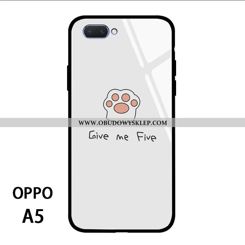 Etui Oppo A5 Piękny Kotek Ładny, Futerał Oppo A5 Silikonowe Szkło Biała