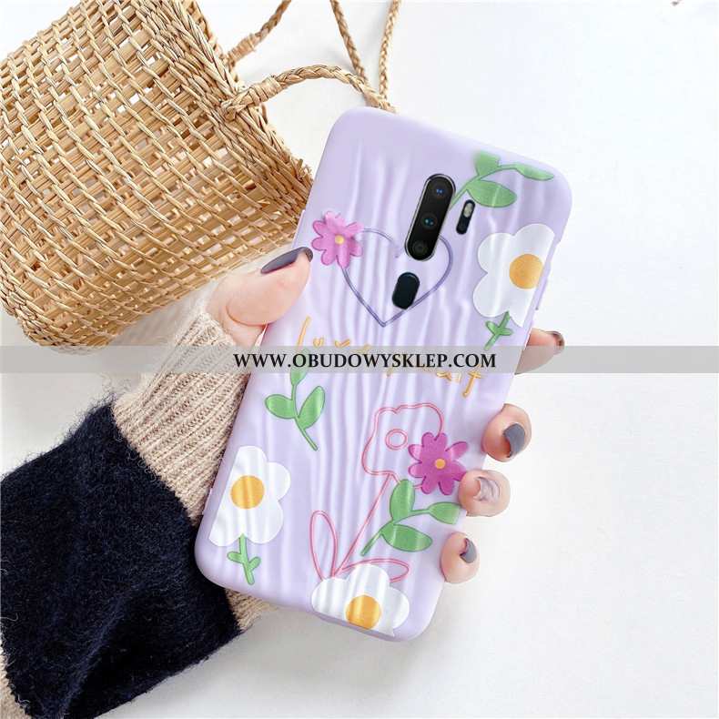 Etui Oppo A9 2020 Miękki Zielony Plisowana, Futerał Oppo A9 2020 Silikonowe Mały Zielone