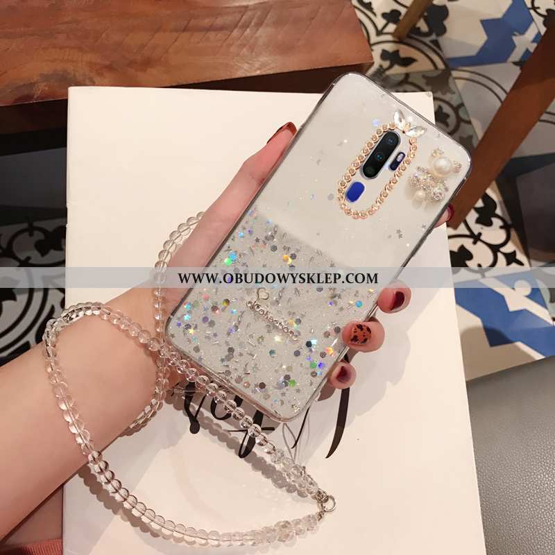 Etui Oppo A9 2020 Rhinestone Proszek Ochraniacz, Futerał Oppo A9 2020 Moda Telefon Komórkowy Zielone